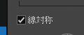 ブラシツール詳細設定 「線対称」